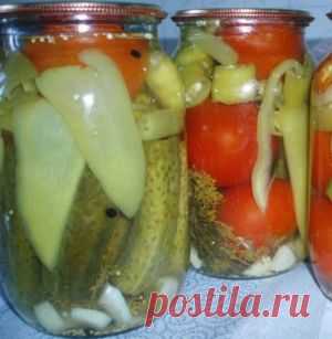Вкусный рецепт консервирования овощных ассорти - Овощи на зиму . 1001 ЕДА вкусные рецепты с фото!