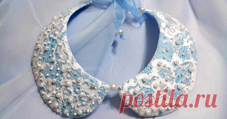 Простой съёмный воротничок из фетра с кружевом Я Маргарита, а это мой первый мастер-класс, не судите слишком строго. Думаю супер мастерицам здесь ничего интересного не откроется, а вот новички могут почерпнуть вдохновение, ну что, поехали! 1) Вырезаем из фетра четыре заготовки для воротничка, две заготовки, которые будут на обратной стороне воротничка, должны быть примерно на 1-1,5 мм меньше 'лицевых' по каждому краю.