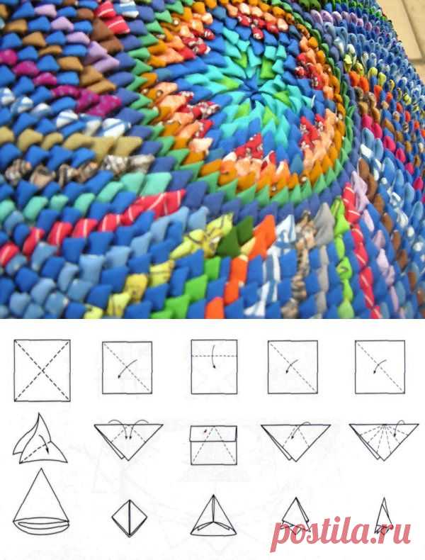 Кругляши из уголков. Коврики