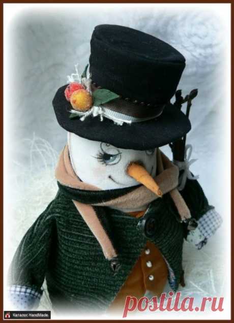 Интерьерная игрушка Снеговик ручной работы купить в Минске и Беларуси, цены на HandMade