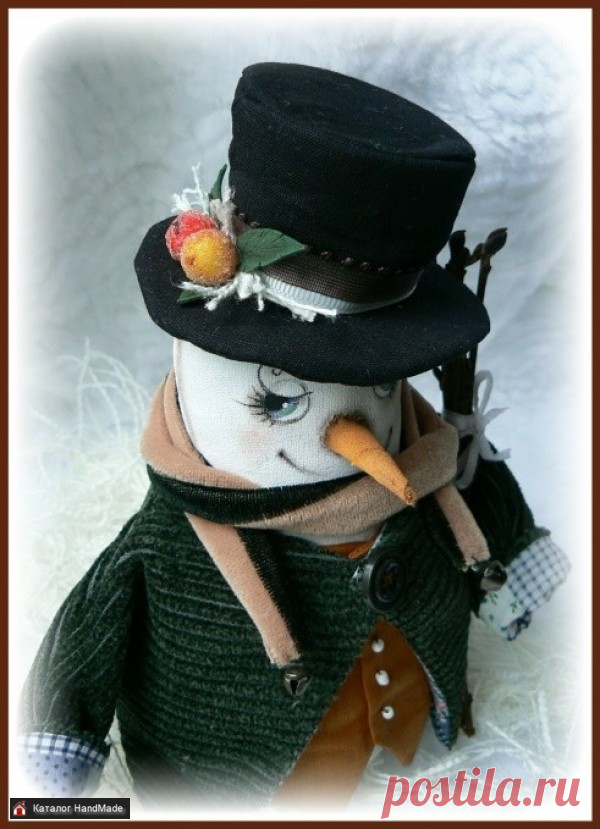 Интерьерная игрушка Снеговик ручной работы купить в Минске и Беларуси, цены на HandMade