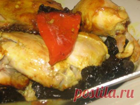 Мои любимые рецепты: Куриные окорочка с черносливом в пакете