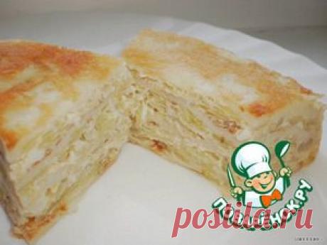 Блинчатый каравай с капустой &quot;Нежнейший&quot; - кулинарный рецепт