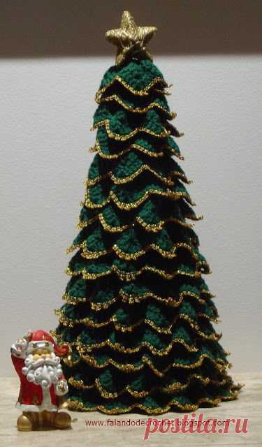 FALANDO DE CROCHET: ARVORE DE NATAL EM CROCHE PONTO ZIG-ZAG