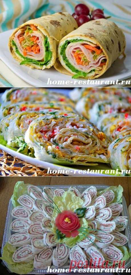 Рулет из лаваша: самые вкусные рецепты с фото | Домашний Ресторан