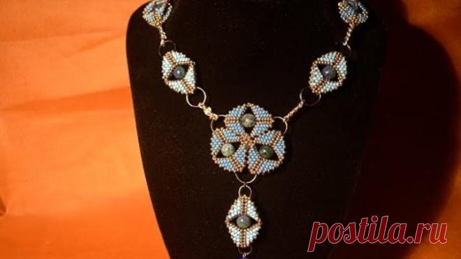 Колье - кулон из бисера 