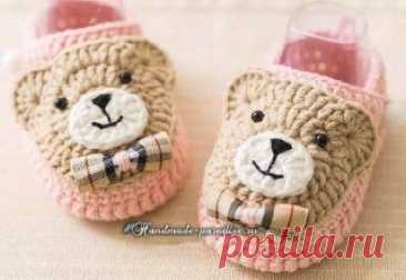 Ручки вяжут и шьют | Вязание и рукоделие Пинетки Медвежата 🧸