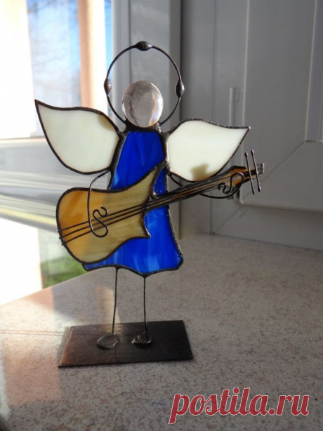 Angel con guitarra vidrio manchado ángel estatua guitarra arte arte de cristal hecho a mano nota bajo guitarra estatua del ángel estatua de cristal Arte de la música - Etsy Chile