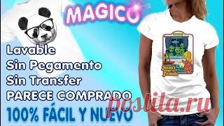 Como estampar PLAYERAS CAMISETAS personalizadas FÁCIL EN CASA LAVABLE Ideas Decorar transfer fotos, Видео, Смотреть онлайн