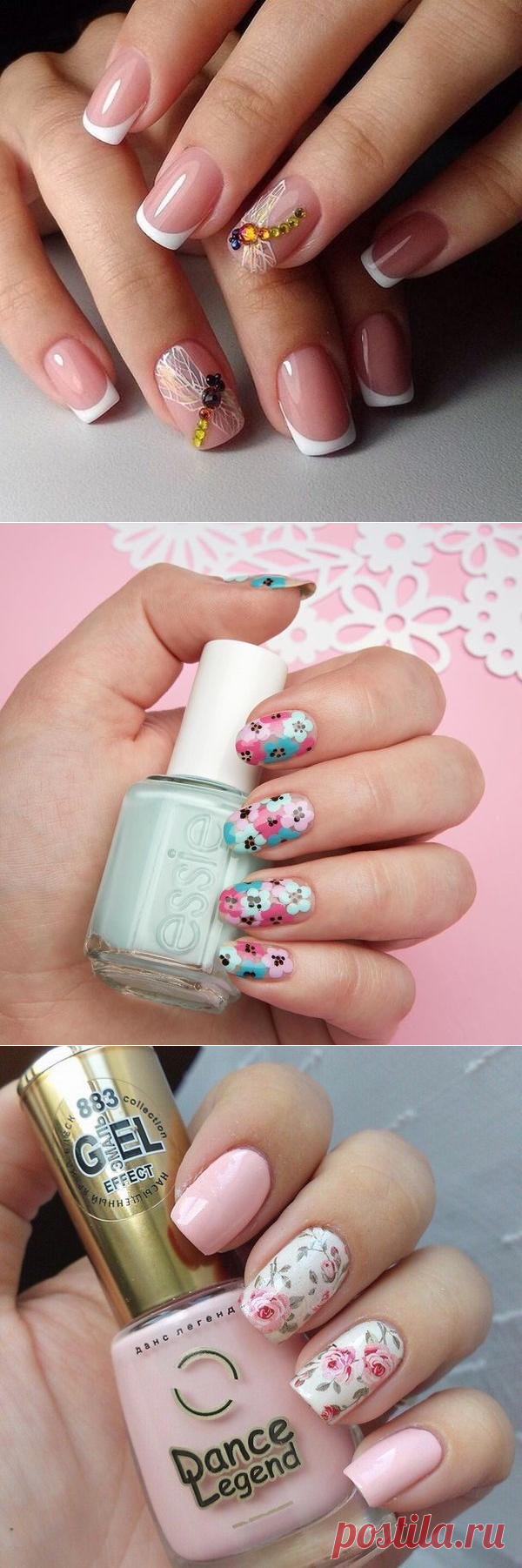 Модный маникюр с наклейками 2018-2019: красивый дизайн ногтей со слайдерами, фото | GlamAdvice