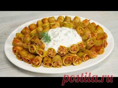 ФАРШИРОВАННЫЕ КАБАЧКИ - настоящее удовольствие! Рецепт от Всегда Вкусно!