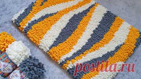 Вот это да! Супер коврик своими руками из Alize Puffy Fine! | Natali_crochet | Яндекс Дзен