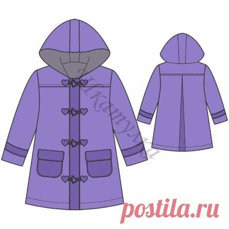 Выкройка пальто с капюшоном для девочки | Шкатулка