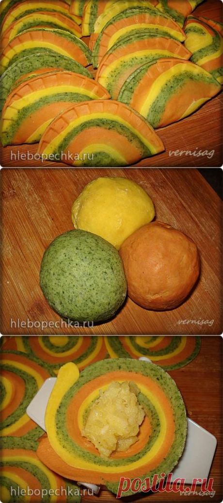 Радужные вареники с картошкой и жареным луком (постные) - ХЛЕБОПЕЧКА.РУ - рецепты, отзывы, инструкции