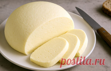 Домашний сыр из кефира и яиц с ровной текстурой
Такой домашний сыр получается плотным, нежным и ароматным, а готовится он буквально из двух простых продуктов, которые есть почти в каждом холодильнике.
Что понадобится

Кефир — 1 литр

Яйца — 4 штуки

Соль — 1 чайная ложка

Сливочное масло — 50 грамм