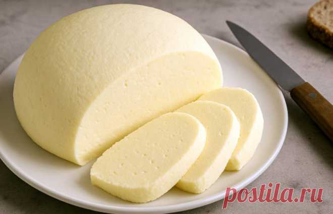 Домашний сыр из кефира и яиц с ровной текстурой
Такой домашний сыр получается плотным, нежным и ароматным, а готовится он буквально из двух простых продуктов, которые есть почти в каждом холодильнике.
Что понадобится

Кефир — 1 литр

Яйца — 4 штуки

Соль — 1 чайная ложка

Сливочное масло — 50 грамм