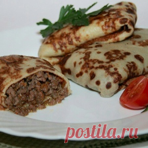 Блины на пиве с мясом. Взрывной рецепт!