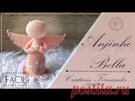 AMIGURUMI -  ANJINHO BELLA EM CROCHÊ - 17cm
