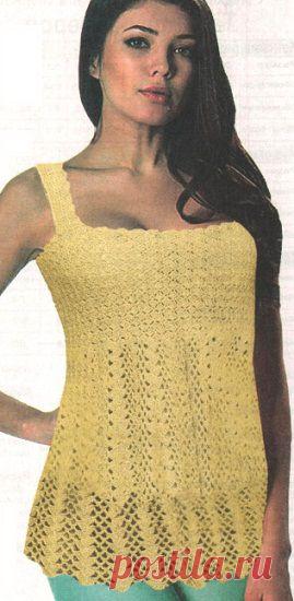 Вязание ажурного топа