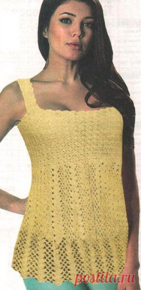 Вязание ажурного топа