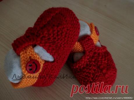 Пинетки спицами. Автор Людмила Калина

Описание: 
пряжа "детский каприз" в одну нить. спицы № 2. 
набираем на спицы 51 петлю. 
Показать полностью…