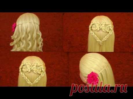 PEINADOS; CASCADA Y CORAZÓN ♥ SAN VALENTIN  / HEART AND WATERFALL BRAID HAIRSTYLES