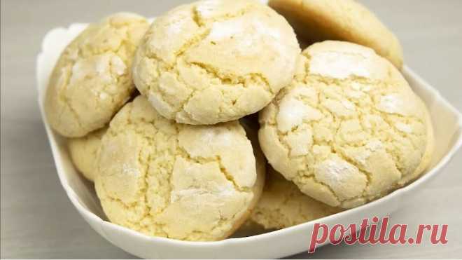 ЛИМОННОЕ ПЕЧЕНЬЕ с трещинками! Легко и Просто!