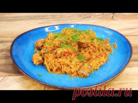 Как вкусно тушить капусту с мясом, чтобы все были в восторге и просили добавки. Два варианта нарезки