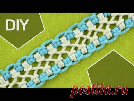 DIY / crossed sennit, chainlet - SIX strands