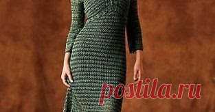 Elegancka sukienka szydełkiem  Sukienka szydełkiem z opisem i wzorami oraz szablonami