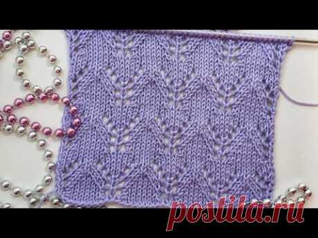 Симпатичный ажур на лицевой глади 🪻/ Simple openwork pattern