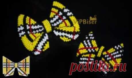 Beaded Bow Burberry. 3D Tutorial Tutorial shows how to make a Beaded Bow Burberry. Big and small Bow. Pattern, video.
