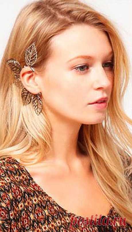 Кафф Листья - без прокола ушка