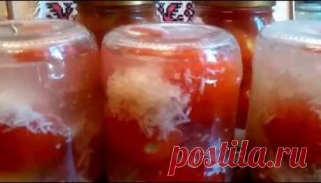 Помидоры с чесноком на зиму - " Помидоры по снегом"