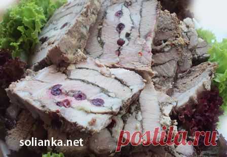 мясо, фаршированное… мясом, запеченное в рукаве в духовке «Полосатая буженинка»- результат отпадный!