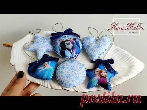 Холодное сердце 2: DIY игрушки из фетра для новогодней ёлки