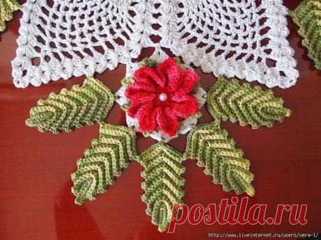 Декоративная салфетка с цветком. Схема