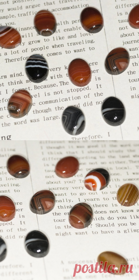 Кабошон агат овальный полосатый, цветовой микс, 16-16.5x12-12.5x6 мм :: Crystal's - интернет-магазин бусин и фурнитуры