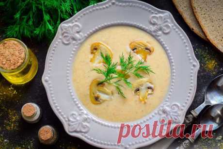 Сырный крем-суп с шампиньонами