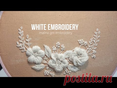 Wool Embroidery new 3 IDEAS FOR WOOL FLOWERS White Embroidery