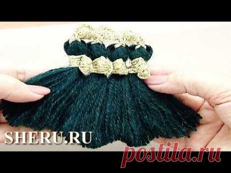 Hairpin Tassel Lace  Урок 36 Бахрома из лент на вилке