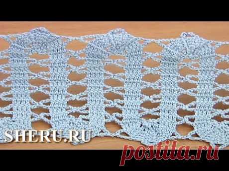 Crochet Bruges Trim Tutorial 18 Обвязка в технике брюггского кружева