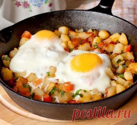 Рецепт: яйца запеченные с овощами