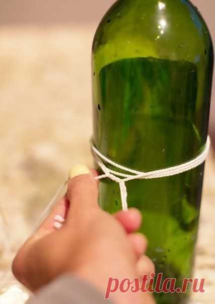 Декор бутылок - как отрезать горлышко бутылки.
