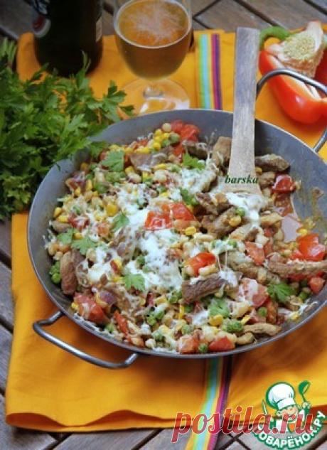 Сковорода "Мексика" со свиными шницелями - кулинарный рецепт