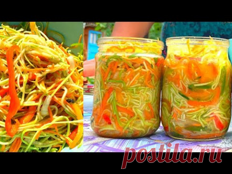 КАБАЧКИ по КОРЕЙСКИ на ЗИМУ! ВКУСНЕЙШИЙ САЛАТ-ЗАКУСКА /Простой рецепт закатки на зиму