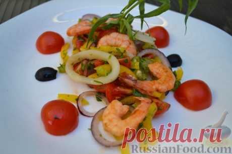 Легкие и вкусные салаты из кальмаров - 50 рецептов