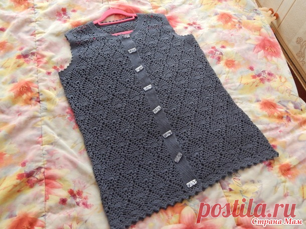 . Жилетка - Все в ажуре... (вязание крючком) - Страна Мам