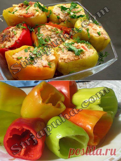 Перец фаршированный рисом и мясом