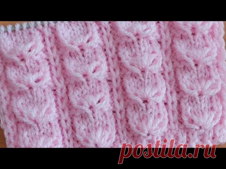 Тёплый узор спицами для свитера, жилета , шапочки, джемпера.